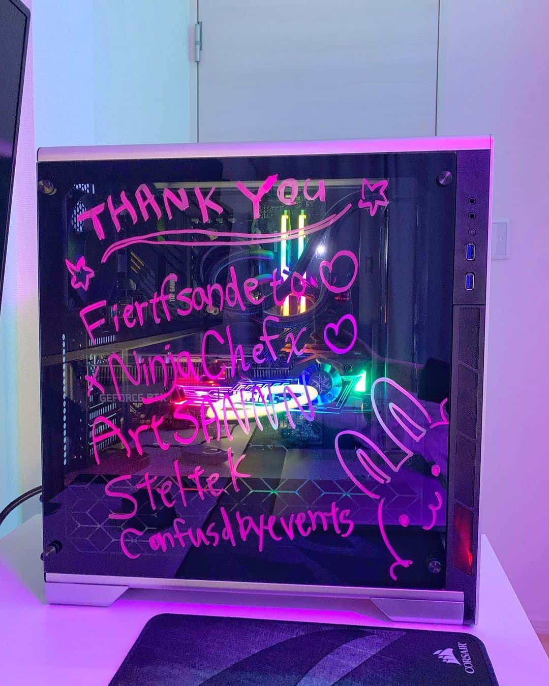 Rabiさんのインスタグラム写真 - (RabiInstagram)「New PC is an absolute BEAST🔥✨ Thank you all so much for the support you have given me, I never imagined this would be possible in 6 months!🙌🏻 I honestly don’t know how to express my gratitude in words because no matter how much I say thank you I still feel like it’s not good enough.🥺  I love you all!🐰💜💜💜 ︎┈︎┈︎┈︎┈︎┈︎┈︎┈︎┈︎┈︎┈︎┈︎ BIG shoutout to TOP 5 donors  ︎👑 Fiertfsandeto ✧ xNinjaChefx ✧ ArtSANNN ✧ steltek ✧ ConfusdByEvents ︎┈︎┈︎┈︎┈︎┈︎┈︎┈︎┈︎┈︎┈︎┈︎ SPECS  - CPU: Ryzen 7 5800X - GPU: RTX 3070 - ROM: 32GB(16GB*2) - SSD: 500GB - HDD: 4TB - PSU: 750W 80PLUS GOLD ⁡ #twitchstreamer #twitchgirls #girlgamer #gamergirl #girlstreamer #japanesegirl #japanesecosplayer #ゲーマー女子 #ゲーム女子 #ゲーミングpc」10月23日 23時51分 - cosmicrabbit
