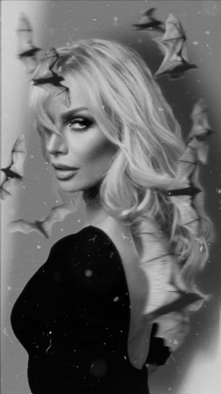 カリディー・イングリッシュのインスタグラム：「Tis the season of the witch  🐈‍⬛🖤 🦇 🔮」