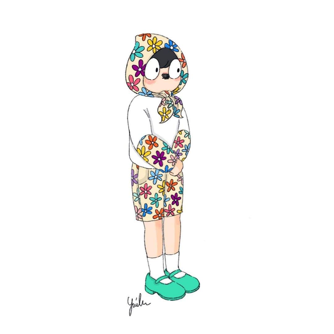 yurika_eyeのインスタグラム：「💐🌈 :  #illustration #original #character #colorful  #ipad #drawing #summer  #procreate  #view  #イラスト #キャラクター #オリジナル  #絵 #描く #ラフ画 #yurika2wins  #花 #景色」