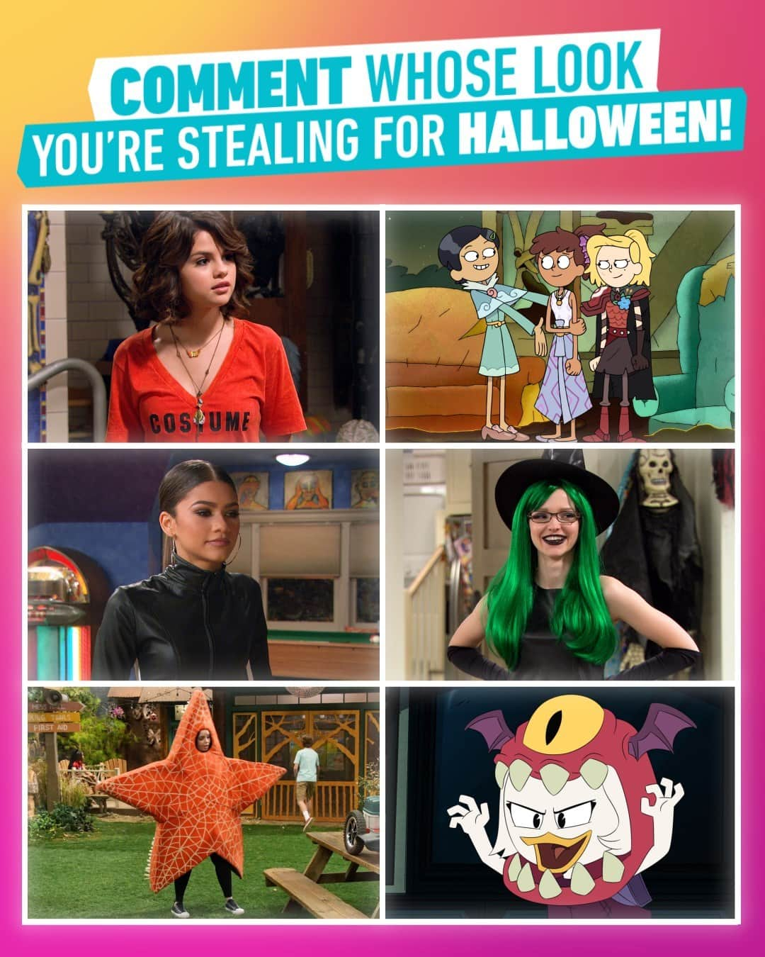 Disney Channelさんのインスタグラム写真 - (Disney ChannelInstagram)「Our #DisneyChannel friends are known for epic Halloween looks 🎃 Comment whose look you're stealing for Halloween! #WatchOnDisneyChannel」10月26日 4時40分 - disneychannel