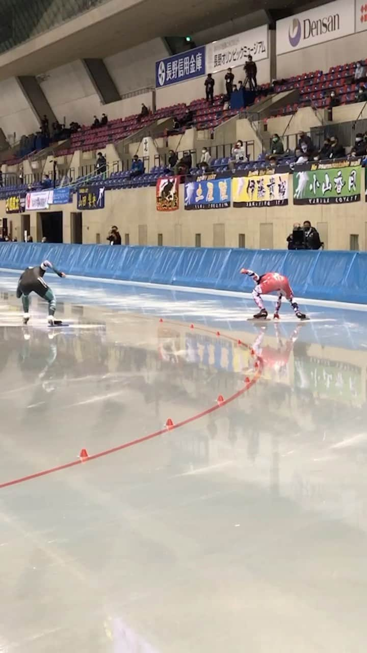 加藤条治のインスタグラム：「全日本距離別選手権　男子500m I 長谷川翼　O 加藤条治 2021年10月22日  #全日本距離別選手権  #加藤条治 #jojikato #speedskating」