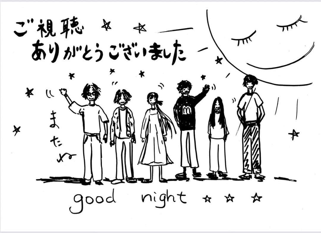 松永俊弥のインスタグラム：「今年のmoumoon〜中秋の名月〜のLiveは、横浜の大さん橋ホールで行われました。  配信の最後に流れたYUKAちゃんのイラスト。 とってもかわいいでしょ！ 左が僕です😁  もう一枚の写真は今回アコースティックコーナーで使用したTAMA Cocktail-JAMのキックとカホンで組んだオリジナルキットです。これが結構良かったんで、次機会があったらもっと進化したスタイルをお届け出来ると思います。  そして、このメンバーのMasakiくん、真壁くん、僕の3人は誕生日が同じ😆  #tamacocktailjamkit #tamacocktailkit #Decora43 #MEINL #Zildjian #YAMAHA #aheadsticks  #wincent #FitEar」