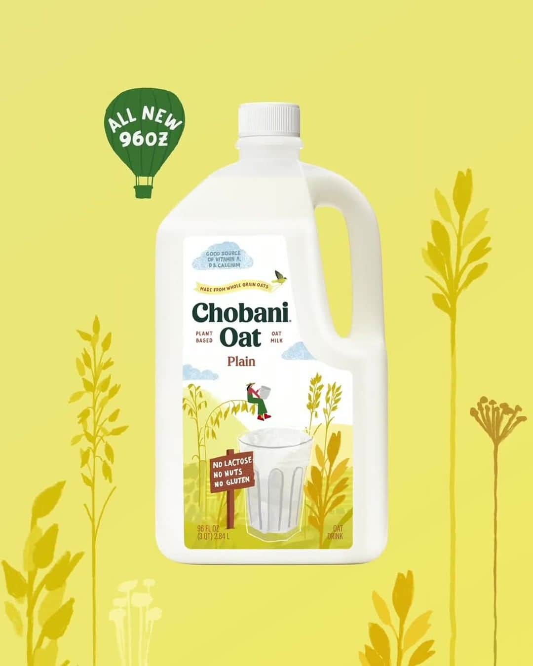 Chobaniのインスタグラム：「🛒 Save yourself a trip to the grocery store with our new 96oz format of Chobani Non-Dairy Oatmilk. The creamy and delicious oatmilk you love, and more of it.」