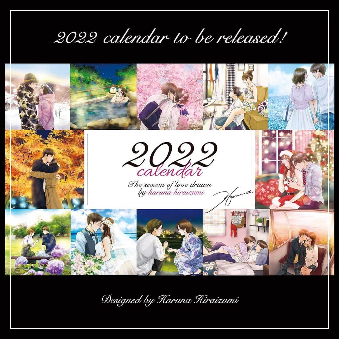 平泉春奈さんのインスタグラム写真 - (平泉春奈Instagram)「⁡ 📢お知らせ   2022年度🌹卓上カレンダーの販売のお知らせです🤭✨ ⁡ 今年も作りましたよー！！！！ 昨年は即日完売してしまい、すぐに再販したのですが、それでも買えない方がいたりと、悲しい思いをさせてしまった方が多く大反省したので、今年は最初から去年の倍の数を作りました！！きっと欲しい方はみんな買えるはず…！多分…！！（残ったら残ったで別にいいかなーという気持ちで😂） ⁡ とはいえ今回も数量限定なので、欲しい方はお早めにご注文下さいね❤︎ ⁡ 内容は画像にもある通り、季節に合ったシチュエーションのカップルイラストで、片面カラー13枚セットです！！ また、今年も去年と同じ印刷会社さんにお願いしました！印刷技術が本当に素晴らしくて、12ヶ月の四季の色味が美しく鮮やかに映し出されてます🥺✨紙質も前回と同じで厚手の高級紙を選びました♬ ⁡ また1年間、巡りゆく愛の季節をお楽しみ下さいねっっ🥰2022年も、私の絵を日常の一コマにしてね❤︎ ⁡ 今年はハロウィン当日に発売します！！！！🎃👻✨わっふー ⁡ ================== ⁡  🎃販売の詳細   【販売開始】‪10月31日(日) 20時‬～ 【販売サイト】shop春屋 【配送方法】クリックポスト（ポスト投函） 　※送料無料 ⁡ 🎃注意点 ⁡ ①宛先、お名前の間違いにはくれぐれもご注意下さい。 (※住所不定で戻ってきてしまった場合、再送の送料はご負担頂きます) ②コンビニ決済のお支払期限は2日です。 お支払方法をコンビニ決済にされた方は、期日中にお支払いの目途が立った上でのご購入をお願い致します。 ⁡ ==================   販売が開始したら、またお知らせします❤︎ ⁡ なお、購入を希望されてる方は予めshop春屋に住所等の登録をしておくと、当日スムーズにご注文頂けます！（過去にshop春屋でご購入頂いたことのある方で登録されている方は、再度登録しなくても大丈夫です🙆‍♀️）   以上、事前告知でした！！\(´ω` )/♡︎ ⁡ ⁡ ⁡ ⁡ #カレンダー #グッズ #四季 #卓上カレンダー #2022年カレンダー #カップルイラスト #胸ギュン #胸キュン #インテリア #ラブシーン #桜 #クリスマス #紅葉 #ネモフィラ #イラスト #ラブストーリー #カップル #イラストレーション #恋愛 #露天風呂 #ゲレンデ #恋愛ドラマ  #キスシーン #ポエム #恋人 #キス  #illustration #coupleillustration #Illustrator #calendar」10月27日 20時03分 - hiraizumiharuna0204