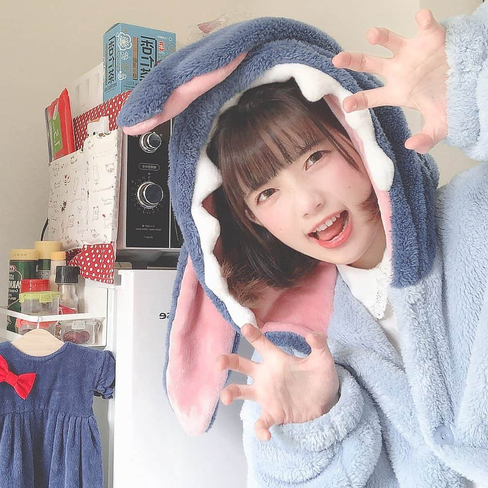 茶叶小果のインスタグラム：「我嘅史迪仔收咗啦！💙#stitch」