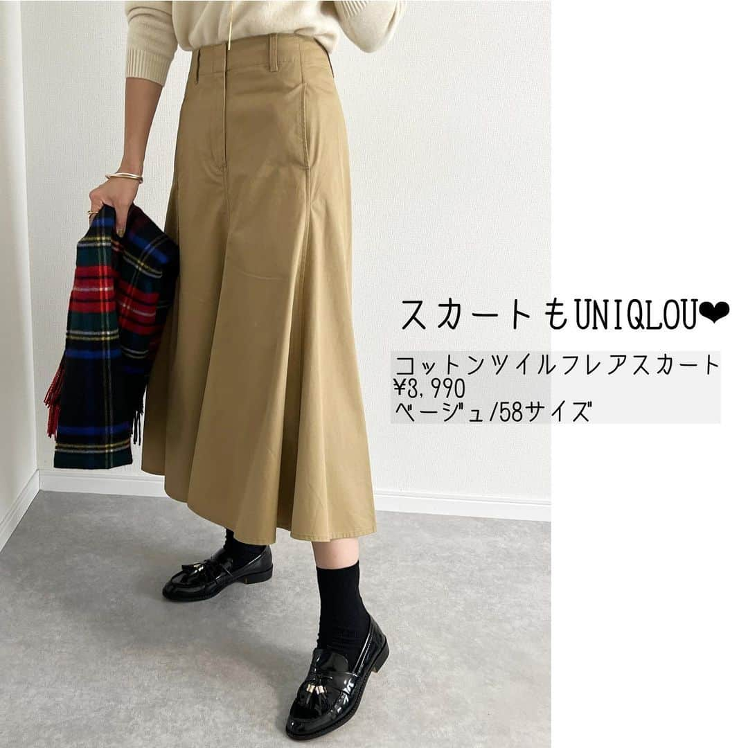 Miyoさんのインスタグラム写真 - (MiyoInstagram)「【全身UNIQLOコーデ】 コーデ詳細はスワイプ▷▷▷ ⁡ 今日(10/28)まで限定価格の UNIQLOU #プレミアムラムクロップドセーター ❤️ ⁡ ⁡ 色んなアウターに合わせやすいし、 クロップド丈だから、ボトムスにinしても お腹周りがスッキリなところがお気に入り✨ ただ、お洗濯したら少し縮んでしまったので ワンサイズ上げるのをオススメします😂🙌🏻 ⁡ ⁡ ⁡ ボアコート・カーディガン…#しまむら #MIYOコラボ セーター…#UNIQLOU#ユニクロ コットンツイルスカート…UNIQLO フレアハイライズジーンズ…#UNIQLO バッグ…vasic、LOUISVUITTON 、CHANEL、しまむら スニーカー…#コンバース ローファー…#ZARA#ザラ ネックレス…楽天roomに載せてます ⁡ブレスレット…#3coins  ⁡ ⁡ ⁡ #ユニクロ購入品#ユニクロ限定価格#ユニクロコーデ#UNIQLOコーデ#全身ユニクロ#しまむらコーデ#しまパト#着回しコーデ#スニーカーコーデ#ザラコーデ#ザラジョ#ママファッション#ママコーデ#プチプラコーデ#プチプラファッション#大人カジュアル#きれいめカジュアル#シンプルコーデ#3児ママ#骨格ウェーブ」10月28日 10時03分 - miyopu