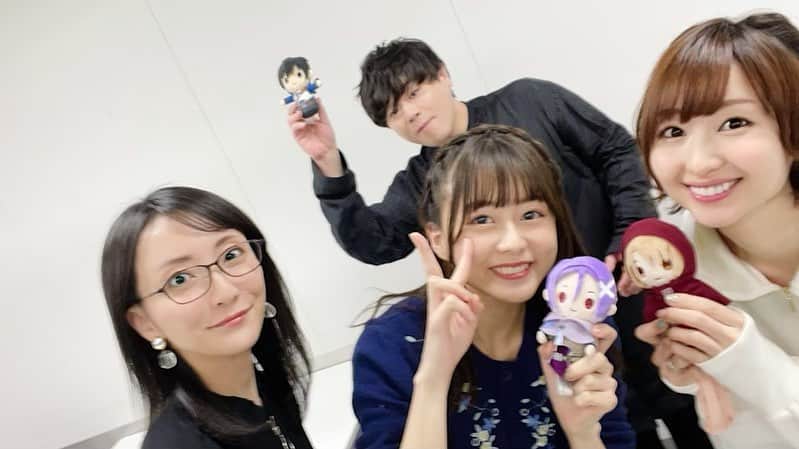 松澤千晶のインスタグラム：「劇場版SAO、戸松遥さん、松岡禎丞さん、水瀬いのりさんと。  松岡さんと水瀬さんはダンまちの頃からのご縁なので、嬉しくなりますね。  あの番組は、わけがわからなかったけれど面白かったねと、思い出話に花が咲きました。笑  #SAO #sao_anime #ソードアートオンライン」