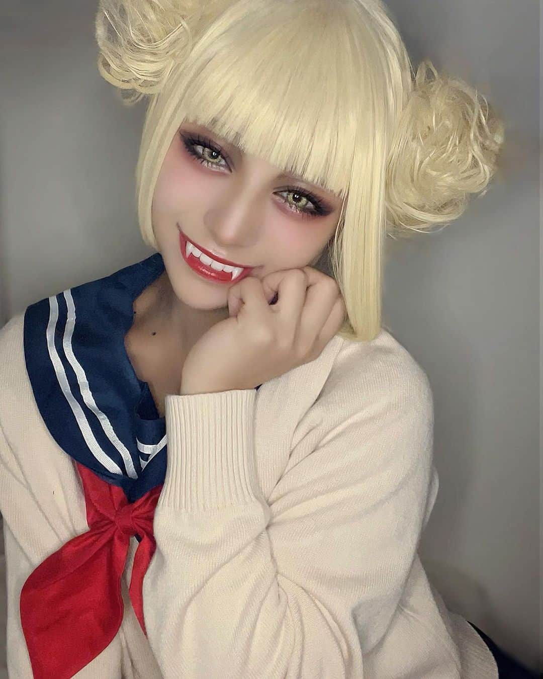 華のインスタグラム：「トガです！トガヒミコ！！🔪 . . . HAPPY HALLOWEEN👻❤️‍🩹 . . . #ヒロアカコスプレ #トガヒミココスプレ #トガちゃんコスプレ #halloween2021」
