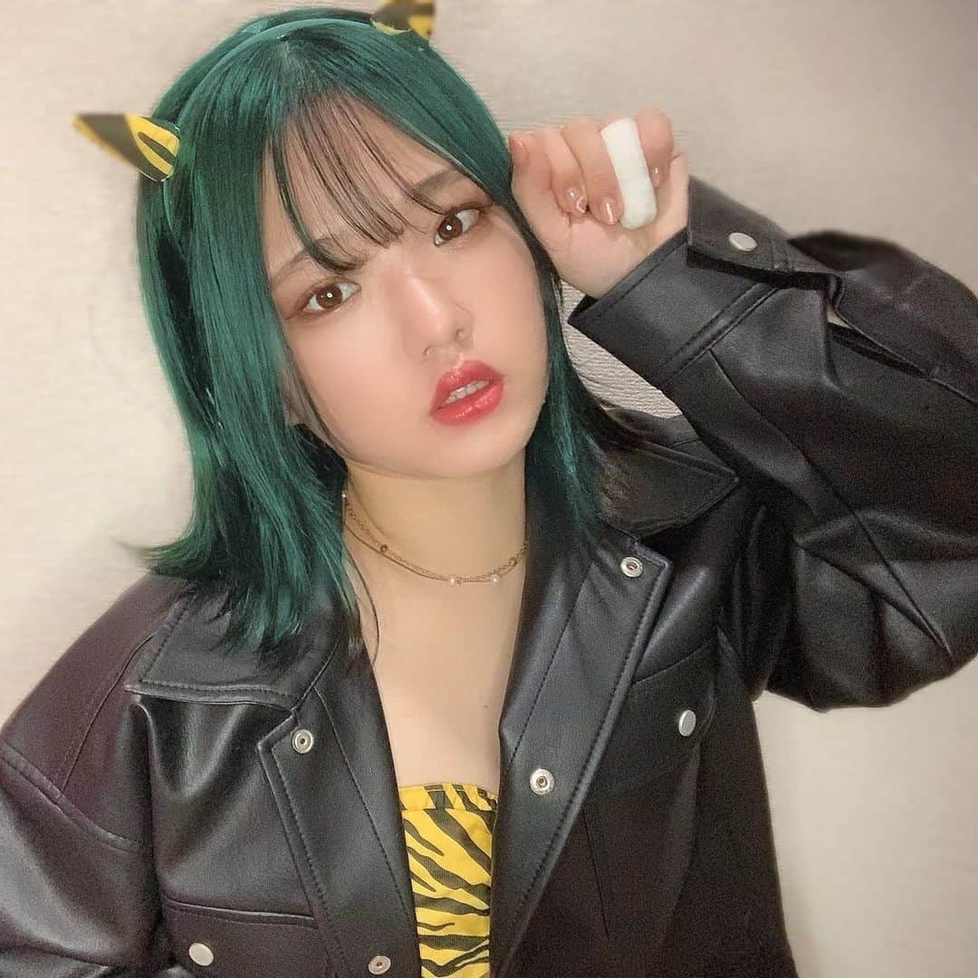 仙石來夢のインスタグラム：「Happy Halloween🎃👻 ラムちゃんになりました〜！！ #うる星やつら #ラムちゃん #コスプレ#ハロウィン#Halloween #ハロウィンコスプレ #1031 #Instagram」