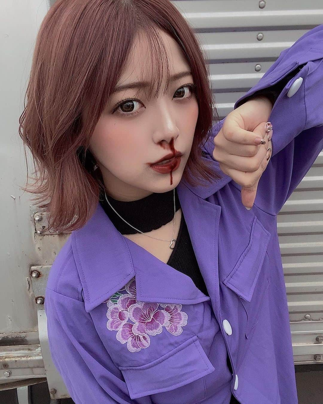 MaRuRi（まるりとりゅうが）さんのインスタグラム写真 - (MaRuRi（まるりとりゅうが）Instagram)「1発くらったけどワンパンでやってやった #halloween #2年連続特攻服#何してん」10月31日 20時35分 - maruridayo