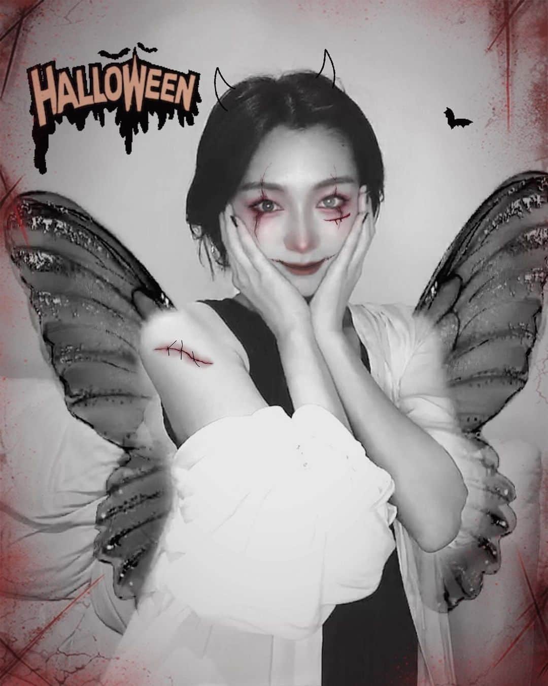 二瀬里子のインスタグラム：「#halloween 🎃👻🍭 #ハロウィン #2021」