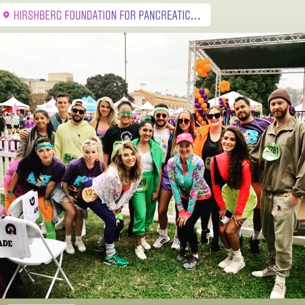 矢吹春奈のインスタグラム：「TEAM ESTHER 2021🎉 There was a lot of love and supports. I was happy to joined you guys today ✨ Thank you so much for invited me for this pancreatic cancer 5k walk with 80s costume. @biancarosso01  and @valvogt I’m so proud of you @valvogt did a such a wonderful job👏👏👏  It was happy to see you all this morning @itsanniet 💜💜💜」