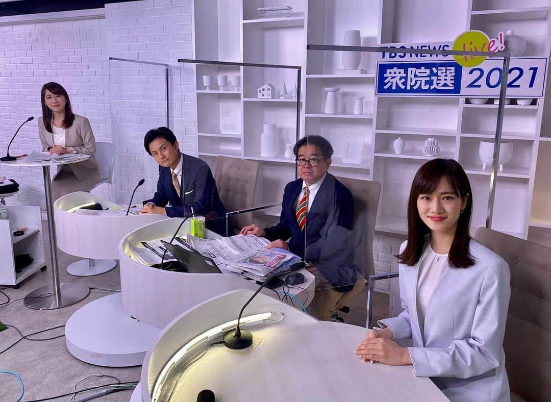 のインスタグラム：「皆さん昨日は投票にいかれましたか？ ⁡ 0時からはTBSニュースでも、衆院選特番をお伝えしました😊 ⁡ 私は当確速報の担当でしたが、遅くまで結果が読めない接戦となったところも多く 目が離せない選挙戦でした！🔥 ⁡ ご覧いただいた方ありがとうございました☺️ ⁡ #衆院選 #tbsnews #tbs」