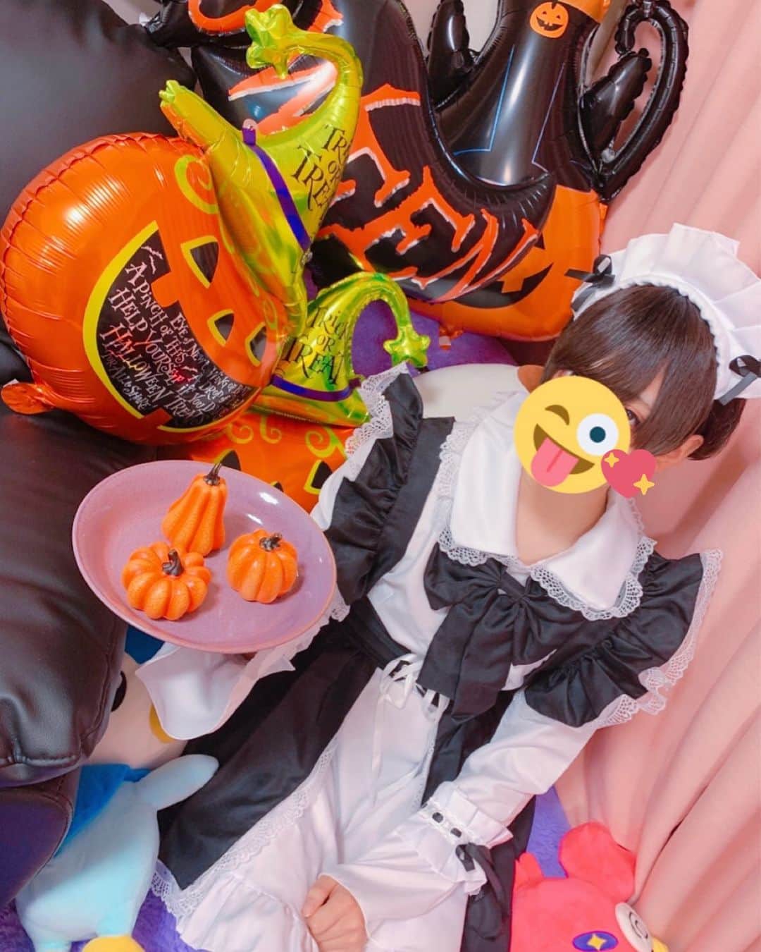 のインスタグラム：「ハロウィンコスプレさせられました……」