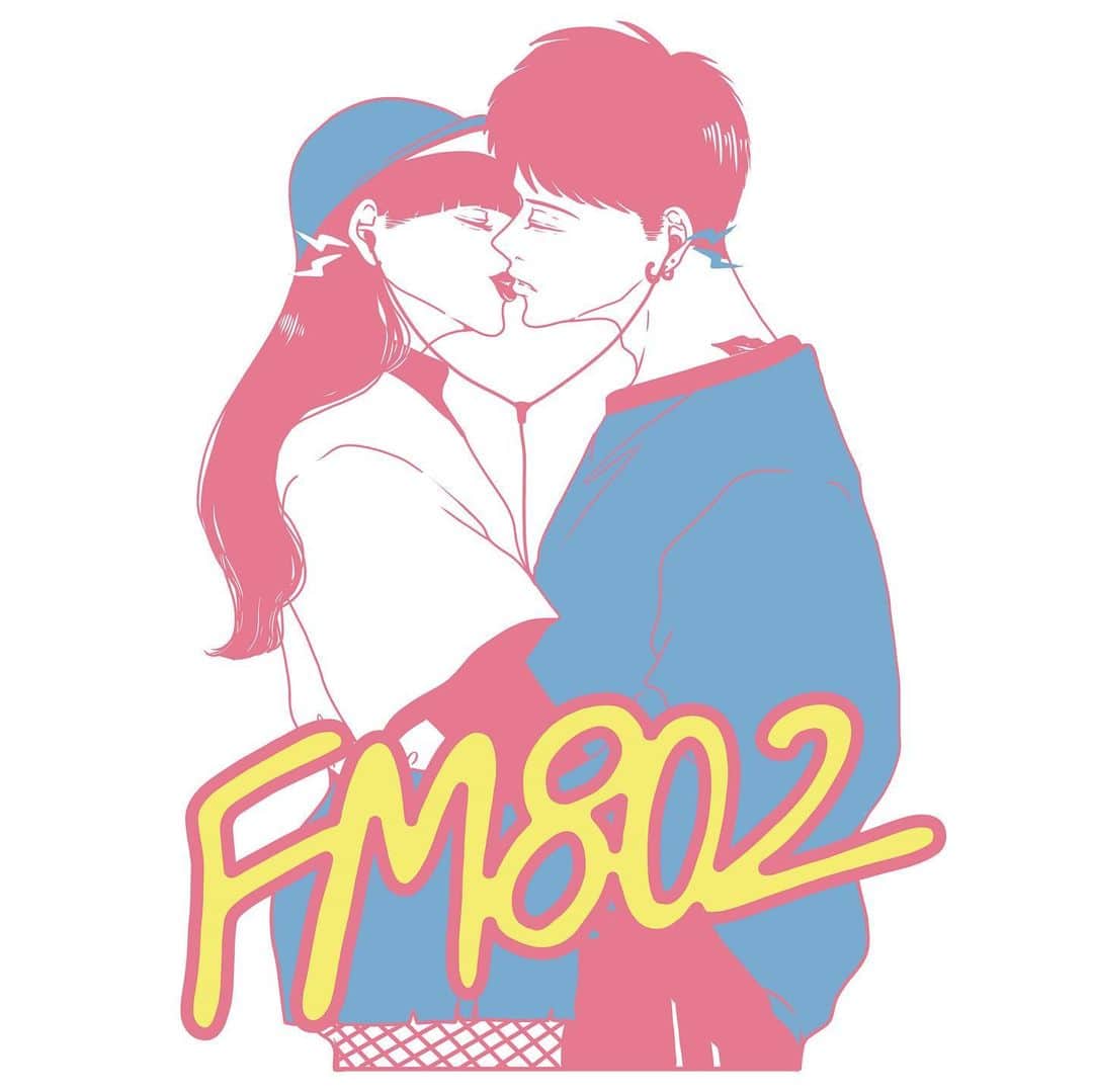 masuda mikuのインスタグラム：「FM802ステッカーを描き下ろしました📻 @fm802_pr」