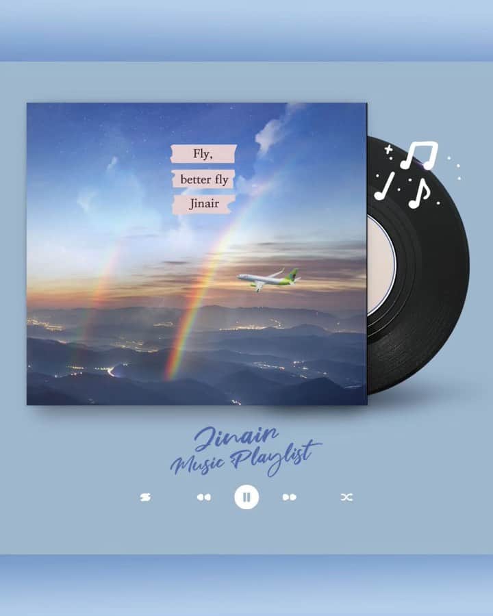 ジンエアーのインスタグラム：「🎵 𝙀𝙑𝙀𝙉𝙏 🎵 내가 만드는 기내 음악✈️  진에어 플레이리스트 중 기내에서 듣고 싶은 음악을 추천해 주세요💚 한 분 한 분의 소중한 의견을 모아, 진에어 기내에 울려펴질 새로운 보딩 음악을 만들 거예요😘  전체 음원은 진에어 유튜브 채널에서 감상하실 수 있으며, 이벤트도 꼭 유튜브 채널을 통해 참여 부탁드립니다💚💚 👉유튜브 이벤트 링크는 프로필 링크를 클릭해 주세요!  📅응모 기간 : ~11월 14일  📝응모 방법 - 진에어 유튜브 채널 구독! - 유튜브 게시물 댓글로 주제 별 듣고 싶은 음악 추천  😘선택 주제 ① 출발 전 기내에서 듣고 싶은 음악 ② 도착 후 기내에서 듣고 싶은 음악 ③ 야간 도착 시 기내에서 듣고 싶은 음악 ④ 기내 체조 혹은 요가를 하면서 듣고 싶은 음악  🎁선물 리스트 - 진에어 모형 항공기 (5명) - 진에어 블록 항공기 (5명) - 엔제리너스 커피&반미 교환권 (10명) - 포토앨범 제작 교환권 (20명)」