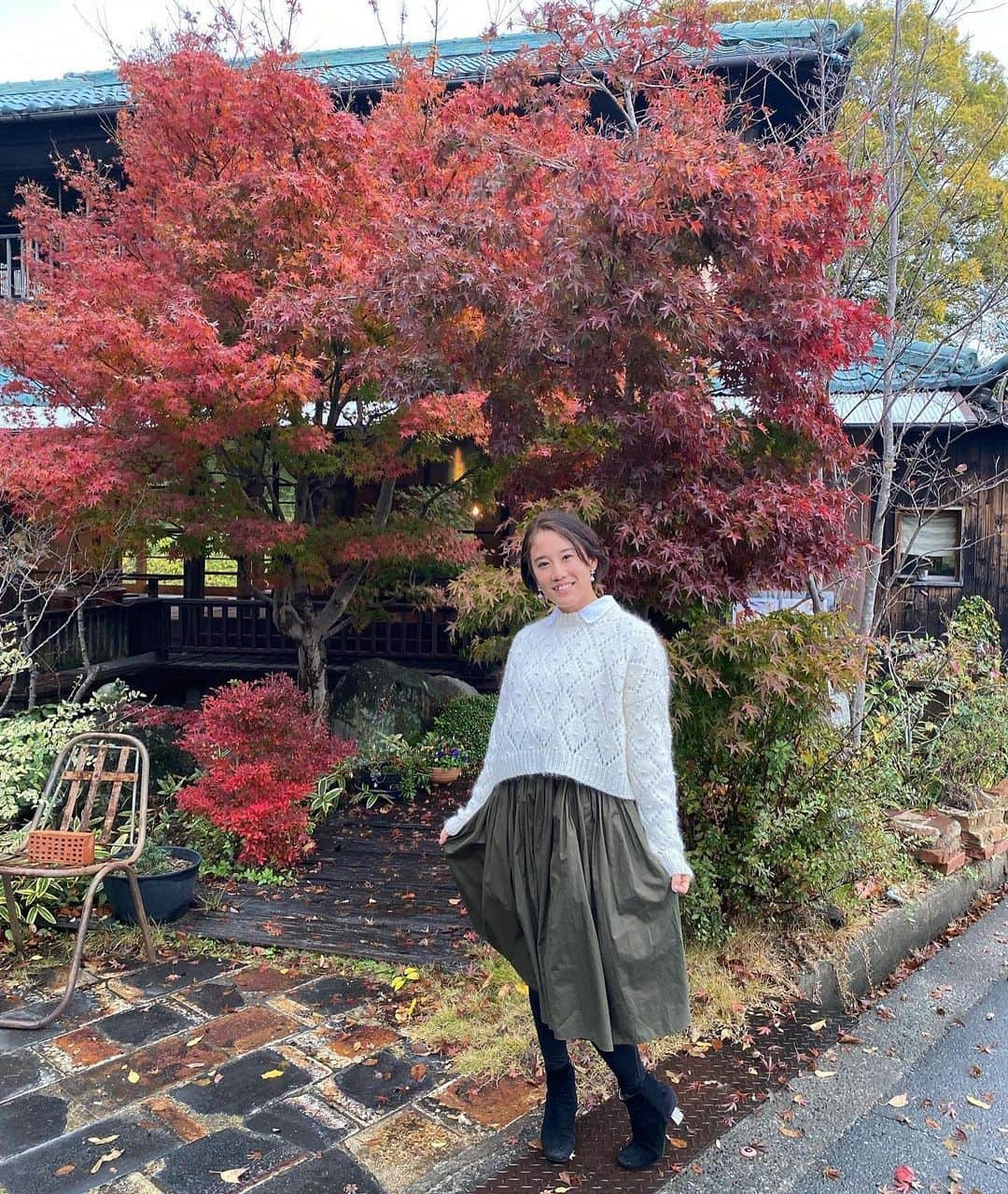 加藤未唯さんのインスタグラム写真 - (加藤未唯Instagram)「紅葉が綺麗🍁❤️💛✨ #紅葉 #もみじ #いちょう #カフェ #倉敷 #岡山 #cafe」12月2日 16時38分 - miyukato1121