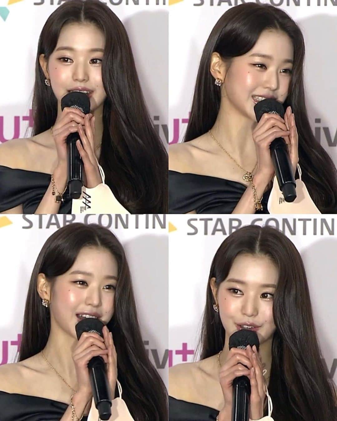 チャン・ウォニョンさんのインスタグラム写真 - (チャン・ウォニョンInstagram)「211202 - MC Wonyoung at AAA Red Carpet 🖤 #IVE #JANGWONYOUNG #WONYOUNG #IZONE #아이브 #장원영 #원영 #아이즈원」12月2日 16時56分 - wonyoung__ive