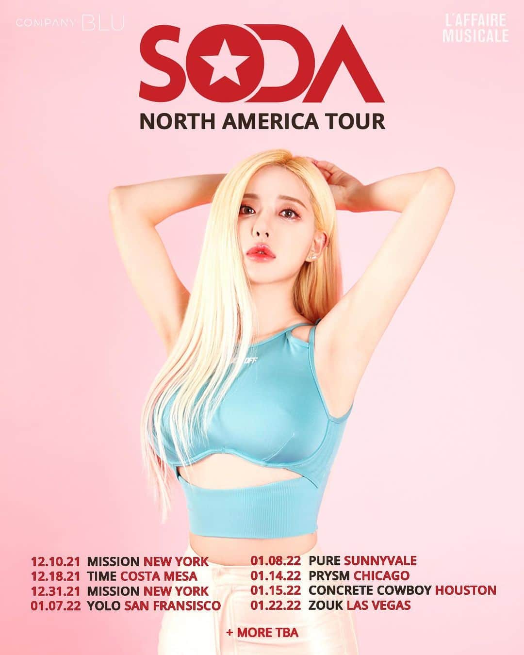 Dj Sodaのインスタグラム：「드디어 2년동안 밀렸던 미국 투어를 떠나요❤️‍🔥 North America!!! I’m coming!! I AM BEYOND EXCITED! Can't wait for this💕  Drop your city in the comment❤️」