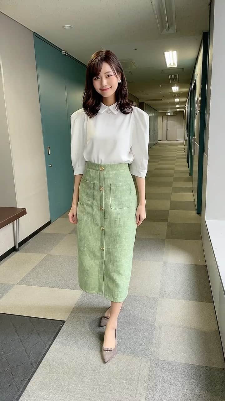 杉浦みずきのインスタグラム：「どれが好きですか〜？😚衣装一気見せ！！　  #秋服 #秋服コーデ #冬服 #冬服コーデ #衣装 #タイトスカート #フレアスカート #ブラウスコーデ #ニットコーデ #アナウンサー #アナウンサー衣装 #フリーアナウンサー」