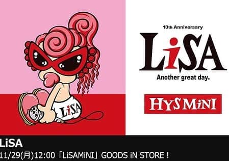 LiSAさんのインスタグラム写真 - (LiSAInstagram)「LiSAとHysteric Miniのコラボレーションキャラクター「LiSAMiNI」。  第三弾グッズのWeb販売は、本日11/29(月)12:00よりROCKET-EXPRESSにて販売開始いたします。  【ROCKET-EXPRESS】 rocket-exp.com/lisa/  #LiSA #LiSA_10th #LiSAMiNI」11月29日 13時07分 - xlisa_olivex