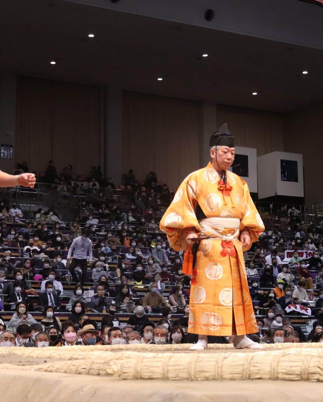 日本相撲協会さんのインスタグラム写真 - (日本相撲協会Instagram)「大相撲九州場所 千秋楽！ 前日、2場所連続6回目の優勝の照ノ富士が全勝で有終の美をかざりました！ 表彰の日仏友好杯は、ゴールドのビッグマカロンでした。 三賞は、敢闘賞は、阿炎、隆の勝、技能賞は、宇良。 十両優勝は、一山本でした。 15日間、ご声援ありがとうございました！  @sumokyokai  #大相撲 #sumo #相撲 #力士 #お相撲さん #japanphoto #sumowrestlers #japanculture  #十一月場所 #11月場所 #九州場所 #福岡 #照ノ富士 #阿炎、#隆の勝　#宇良　#一山本　#マカロン　#スイーツ　#巨大」11月29日 15時58分 - sumokyokai