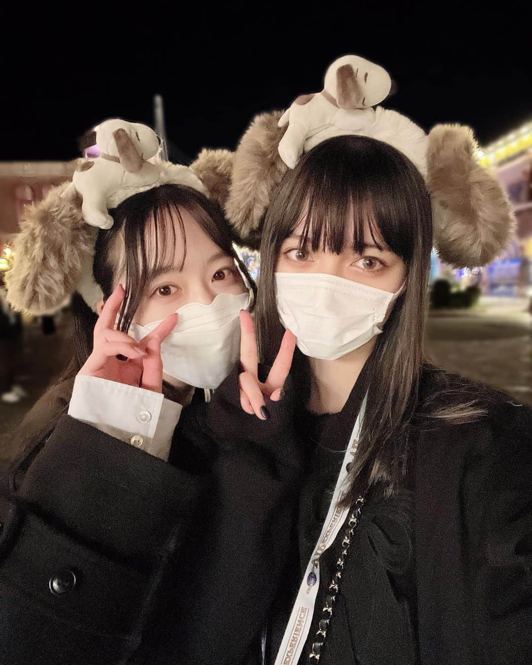 のインスタグラム：「昨日。  本当に本当にお腹痛くなるくらい笑った、、 @raimu0726_official  #usj #universalstudiosjapan #snoopy」