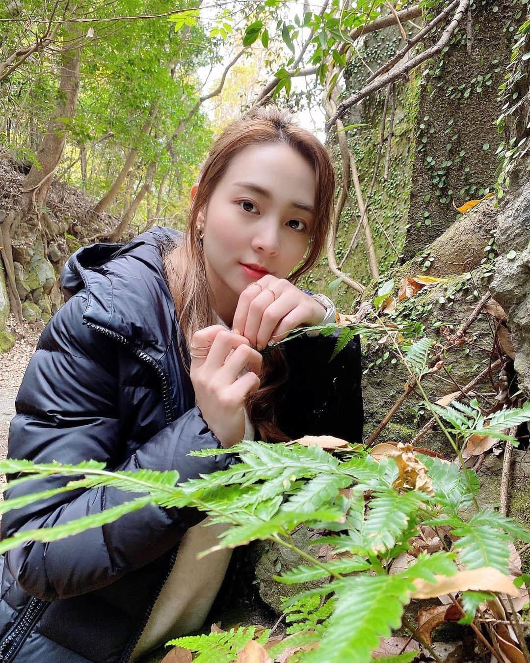 利水翔のインスタグラム：「. 𝗚𝗢 𝗧𝗢ニッポン 𝗼𝗳𝗳𝘀𝗵𝗼𝘁🌿🍃 自然に囲まれて気持ちよかったなぁ☺️🤍 ⁡ ⁡ ⁡ ⁡ ⁡ ⁡ ⁡ ⁡ ⁡ #enjoy #smile #ootd #happy #love #nature #japan #half #model #kt #me #instdiary  #fathion #nature #japan #kumamoto」