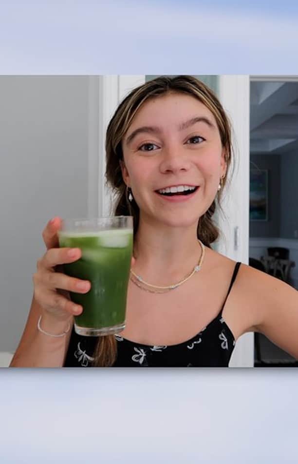 G・ハネリウスのインスタグラム：「Swapping matcha for coffee has been one of my new favorite go-to's. Today on G-TV, I take you through the whole process making hot, iced, latte'd...not sure if that's a word...but we've gotta lotta 🍵Tag your #1 🍵 fan 👇」