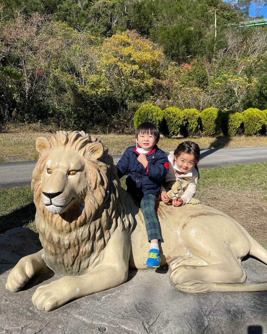 中岡由佳さんのインスタグラム写真 - (中岡由佳Instagram)「番外編。あちこちに動物のオブジェがあって、写真を撮りながら歩きました。私の手に乗せたのは本物のサイです🦏笑 #アドベンチャーワールド #adventureworld」11月30日 0時22分 - yuka_nakaoka