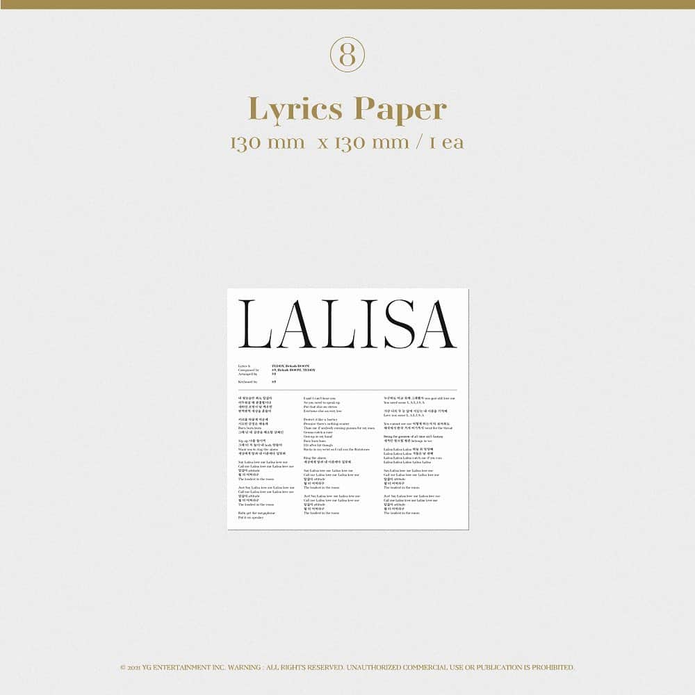 BLACKPINKさんのインスタグラム写真 - (BLACKPINKInstagram)「LISA FIRST SINGLE VINYL LP -LALISA- [Limited Edition] 💽 ⠀ == ⠀ Release Date: 12/27 Pre-Order: 8/26 - 9/9 ⠀ VINYL LP includes: - Package Box - Gatefold - Vinyl - Message Card (1ea) - Double-Sided Large Photocard Set (7ea) - Sticker Set (3ea) - Double-sided Folded Poster Set (2ea) - Lyrics Paper (1ea) - Leather Compact Mirror (1ea) ⠀ == ⠀ #LISA #리사 #BLACKPINK #블랙핑크 #FIRSTSINGLEVINYLLP #LALISA #20211227 #RELEASE #YG」11月30日 12時00分 - blackpinkofficial