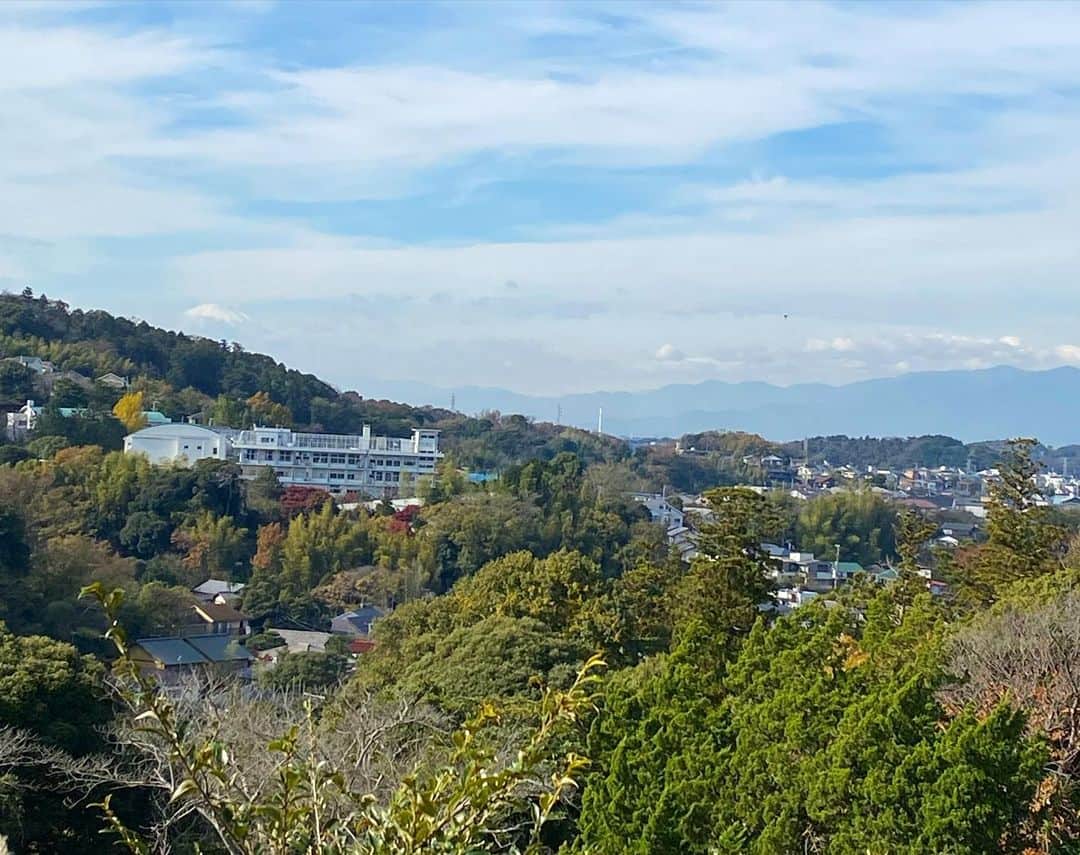 上野水香さんのインスタグラム写真 - (上野水香Instagram)「#鎌倉 の#紅葉 🍁💕 ノーメイクですいません🙇‍♀️ #明月院 の#悟りの窓 を先日の番組で紹介したら、むしょうに見たくなり、両親と行ってきました。笑 美しすぎました😢🍁 ずっと眺めていたかったです。  #円覚寺 の国宝、#洪鐘 も140段の階段登って行ってまいりました☺️👣 山の上からの見晴らし気持ちよかったです。  お天気の良い鎌倉の秋、なかなかよいものです。 コンパクトながら味わい深く赴きがありますょ。 皆様もいかがでしょうか☺️ ↑観光親善大使ぶりを突然発揮。笑」11月30日 12時08分 - mizukaueno