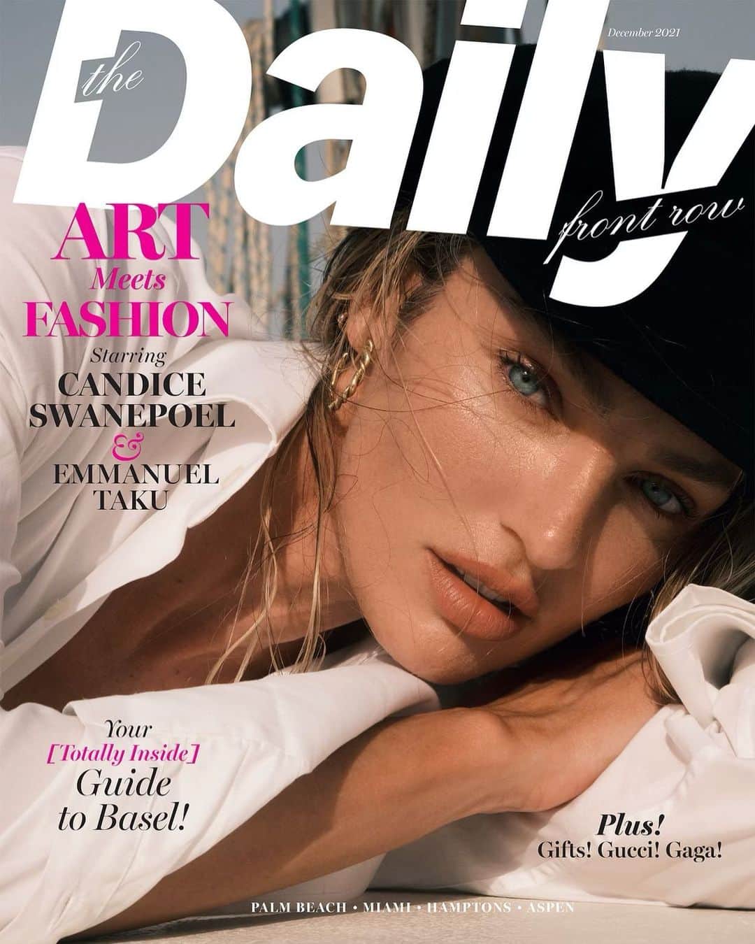 キャンディス・スワンポールのインスタグラム：「Art Meets Fashion ⛵️ @dailyfrontrow Featuring @tropicofc capsule Collection launching tomorrow! 12-1-21  #sailawaywithme」