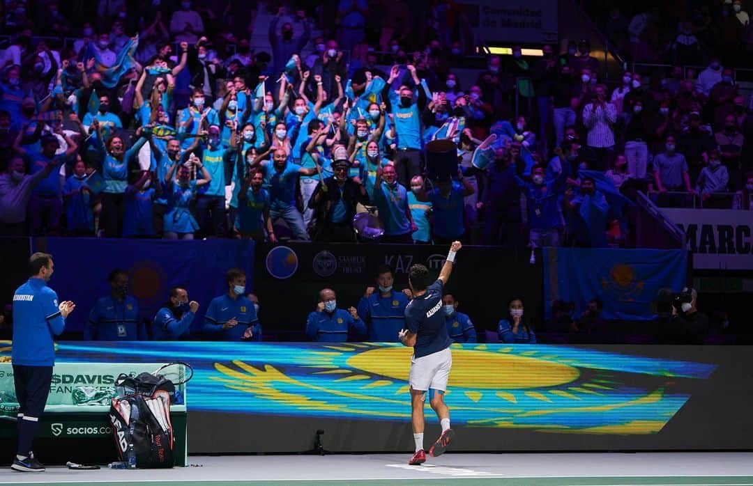 ミハイル・ククシュキンのインスタグラム：「Quarterfinals @daviscup」