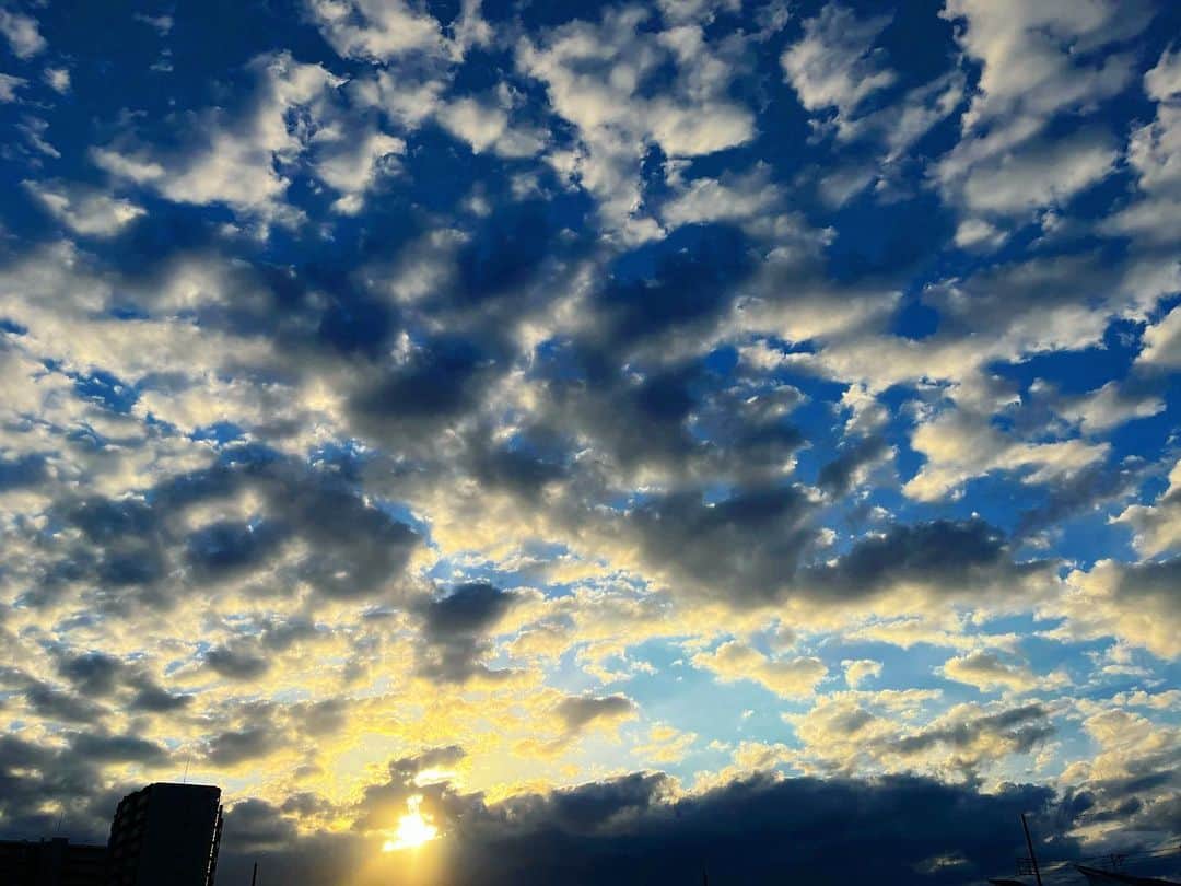 佐野千晃のインスタグラム：「⁡ 久しぶりに空撮った📸 ⁡ 真っ青な空も好きだけど ⁡ 雲がたくさんの空も ⁡ なんか幻想的で好き☁️ ⁡ #natural #healthy #good #gilrs #gilr #cool #cute #ooted #selfie #self #face #スポーツ女子 #スポーツ #ハワイ #笑顔 #ひまわり#空 #雲 ⁡」