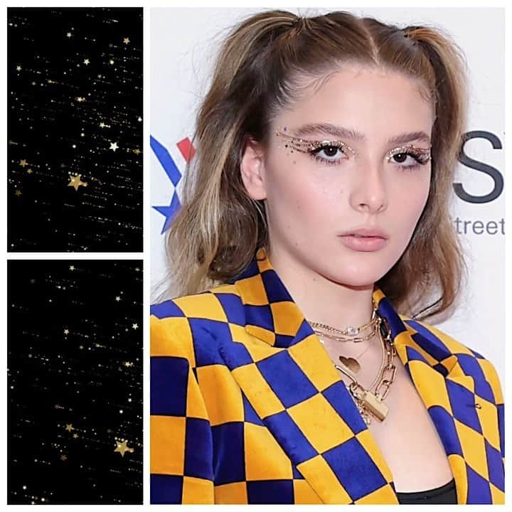 JO BAKERのインスタグラム：「G R A C E • G A U S T A D 🇺🇸 Shooting stars + stripes… on #gracegaustad for #hopeforheroes event in NY.  Paying homage to the #veterans with a lil #starsandstripes detail.  🇺🇸✨🇺🇸✨🇺🇸✨🇺🇸✨🇺🇸✨🇺🇸 Style @laura_sophie_cox @gucci  Hair @davidvoncannon  Makeup by me #jobakermakeupartist 💋 #makeup #makeupartist #makeupoftheday #makeupideas #makeuplooks #makeupaddict #makeuplover #makeupjunkie #makeupartistsworldwide #starsandstripes #stars #shootingstars  #veteransday」