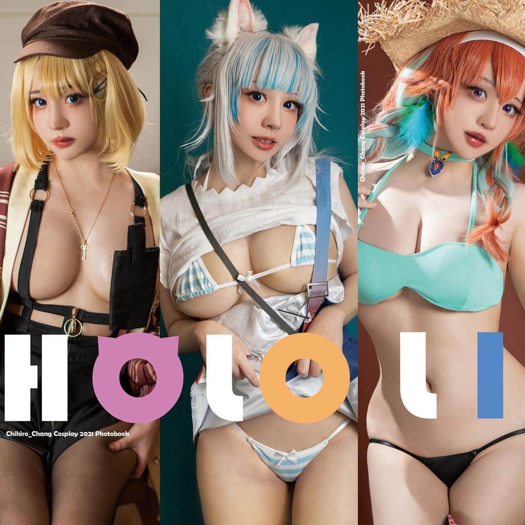 千尋のインスタグラム：「今天是千尋的Hololive新刊預購最後一天惹 蝦皮跟表單都是免運的喔~~~!!!! Chihiro new photobooks HOLOLIVE Per-Order last days!~ 11/11 There are only 100 photobooks this time~~  Per-Order to story~ 預購見限動✨」