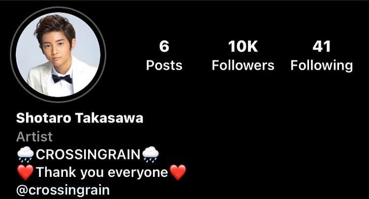 のインスタグラム：「Thank you so much to those who are following me!  We hit 10k!!! I really appreciate it!!! We love you♥️♥️♥️  ️ 沢山の皆さまにフォローしていただきありがとうございます。これは僕の力ではありません。僕の生まれた環境とたくさんの人に支えられて、今応援していただいてます。皆さん、ありがとうございます❤️❤️❤️ @xr_monarch  @xr_jorden  @xr_devin  @xr_haru  @xr_iamasher」