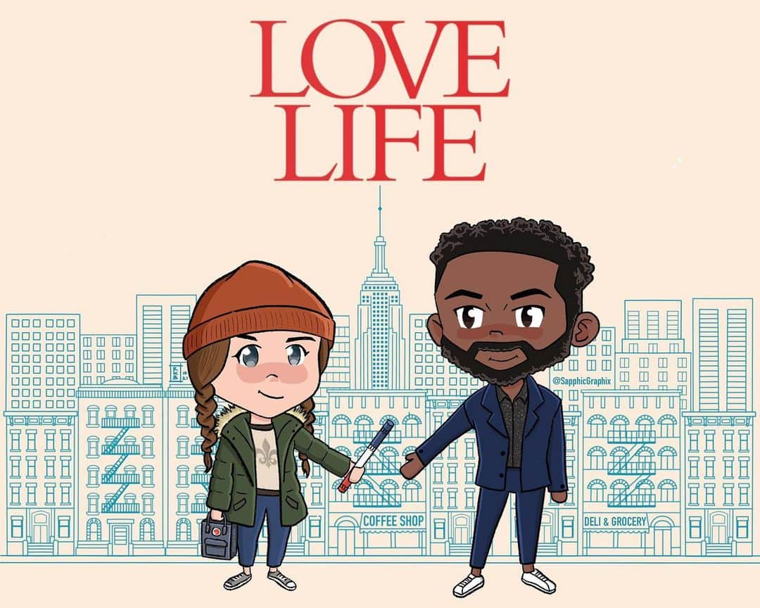 アナ・ケンドリックのインスタグラム：「This drawing of Darby passing the baton to Marcus which I saved to my phone did not make me cry while tipsy several nights ago. For the record. Every episode of #LoveLife season 2 is now available to stream on @hbomax  BINGE THE LOVE, KIDS!!!」