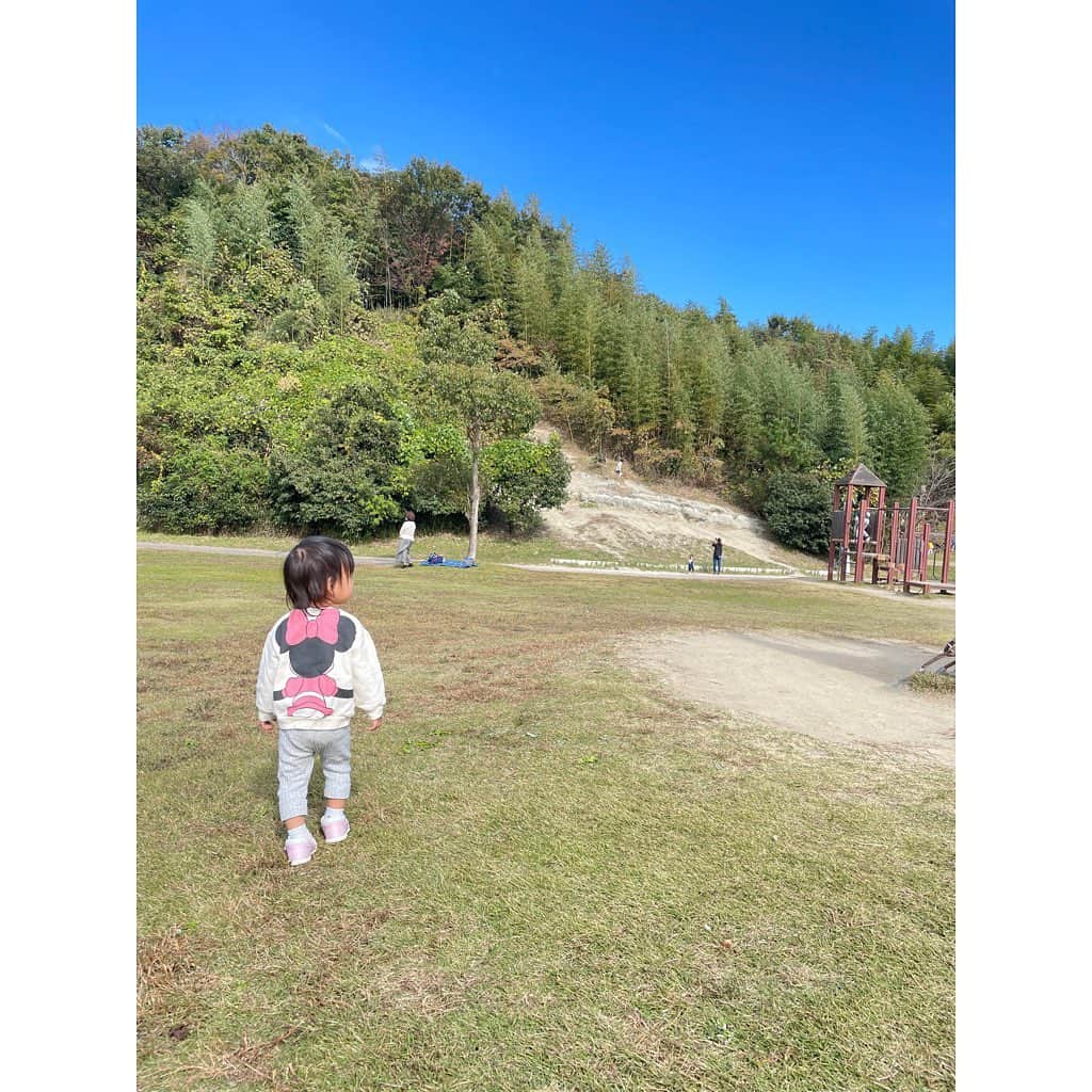 山田真以さんのインスタグラム写真 - (山田真以Instagram)「秋の公園あそび🍂👟🍎 パパと会えないうちに季節が移ろいゆく。 #1y6m  #公園フォト  #女の子ママ #👩‍👧」11月12日 15時49分 - maaai.yamada
