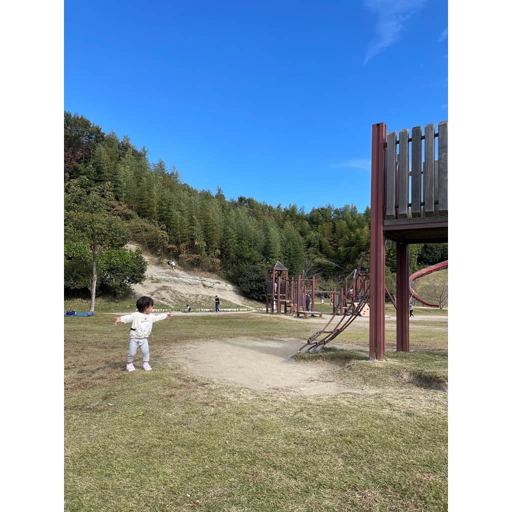 山田真以さんのインスタグラム写真 - (山田真以Instagram)「秋の公園あそび🍂👟🍎 パパと会えないうちに季節が移ろいゆく。 #1y6m  #公園フォト  #女の子ママ #👩‍👧」11月12日 15時49分 - maaai.yamada