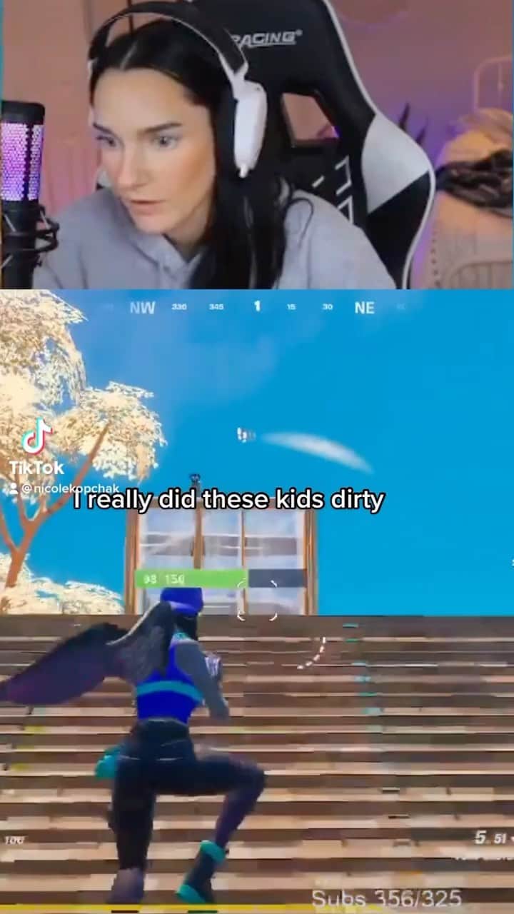 Nicole Kopchakのインスタグラム：「Been playing pubs in fortnite and actually having fun 😳」