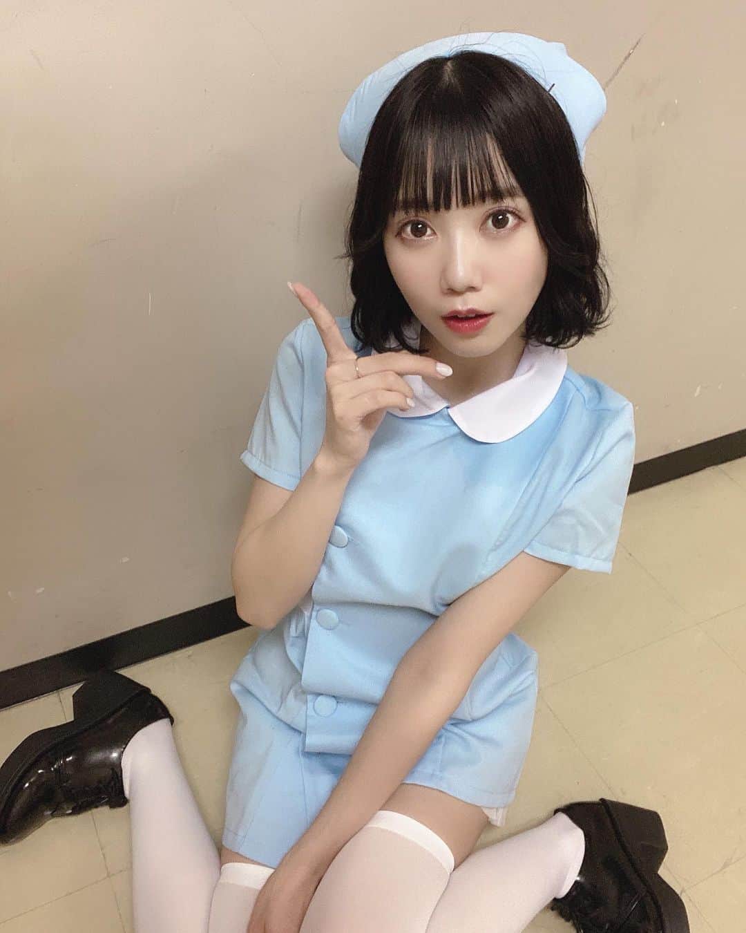 白瀬乃愛のインスタグラム：「・ ・ みずいろナース🧊」