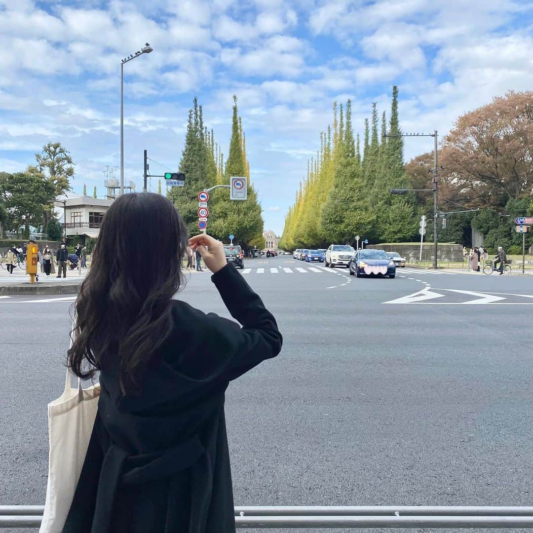 林芽亜里さんのインスタグラム写真 - (林芽亜里Instagram)「🎀 ⁡ 素敵な空☁️と素敵な並木🌲 もっと紅葉したらもっと綺麗だろうなぁ~♡ ⁡ そろそろイルミネーションも始まってるよね🤤 見に行きたいな🪄⸝⸝ ⁡ #林芽亜里」11月13日 17時47分 - meari__hayashi