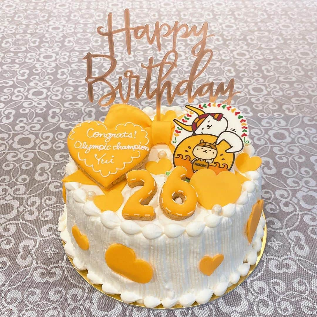 大橋悠依さんのインスタグラム写真 - (大橋悠依Instagram)「． オリンピック＆お誕生日のお祝いに いただいたケーキ🎂❤️‍🔥 ． #ひこにゃん #可愛すぎて #食べられへんとか言ってたけど #いざとなったら容赦なく食べた #美味しかった😋😁」11月14日 21時32分 - yui_ohashi_