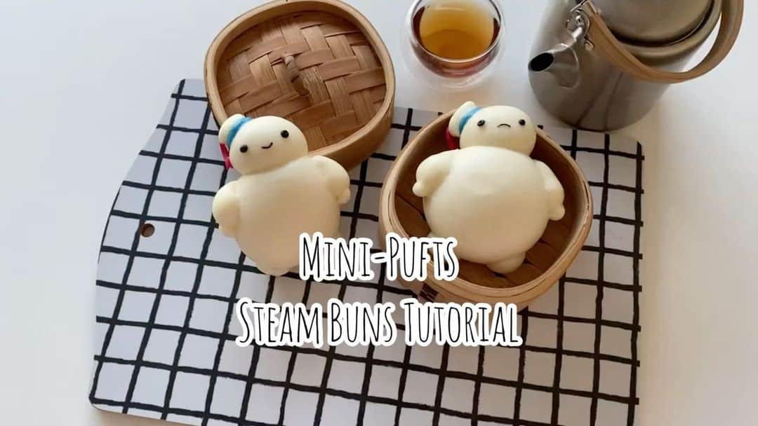 Little Miss Bento・Shirley シャリーのインスタグラム：「Who grew up watching ghostbusters too ? 😬🙋🏻‍♀️ Inspired by the latest 2021 Ghostbusters: Afterlife film, here is a tutorial for Mini-Pufts steam buns! #GhostbustersAfterlifeSG #ghostbusters #minipufts」