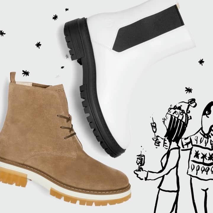 Cole Haanのインスタグラム：「Find your perfect winter bootie in stylish suede and leather styles.」