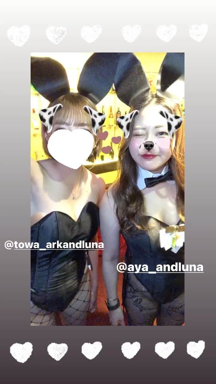 ARK&LUNAのインスタグラム：「あやちゃん とわちゃん 出勤してます♡♡♡♡  飲みたいお兄さんお姉さん集まれー❣️❣️ 可愛いバニーちゃんたちとわいわい楽しも🐰💜     18時から0時まで営業です🎶  JR岐阜駅より徒歩3分🎶�� 名鉄岐阜駅より徒歩1分🎶�� 駅近のバニーガールズバーです🐰�� 毎日可愛いバニーちゃんが達が�� 多数出勤中ですよ～\( ˆoˆ )/💓�� �� �� 🐰)ARK&LUNA 玉宮�� (🏠)岐阜県岐阜市羽根町27�� (📞)058-266-8088��   #東海 #岐阜 #玉宮 #ガールズバー�� #バニー #バニーガール #うさぎ�� # クリュッグ #美女�� #谷間 おかず #生足 #網タイツ�� #girlsbar #bunny #bunnysbar #gifucity #gifu #TikTok #tiktok tiktoksexy #tiktokjapan #cooljapan #tiktokhot #tiktokasia #tiktokcool #tikitokcute #tiktok #aichi #japan #japan #GIFU #AICHI」