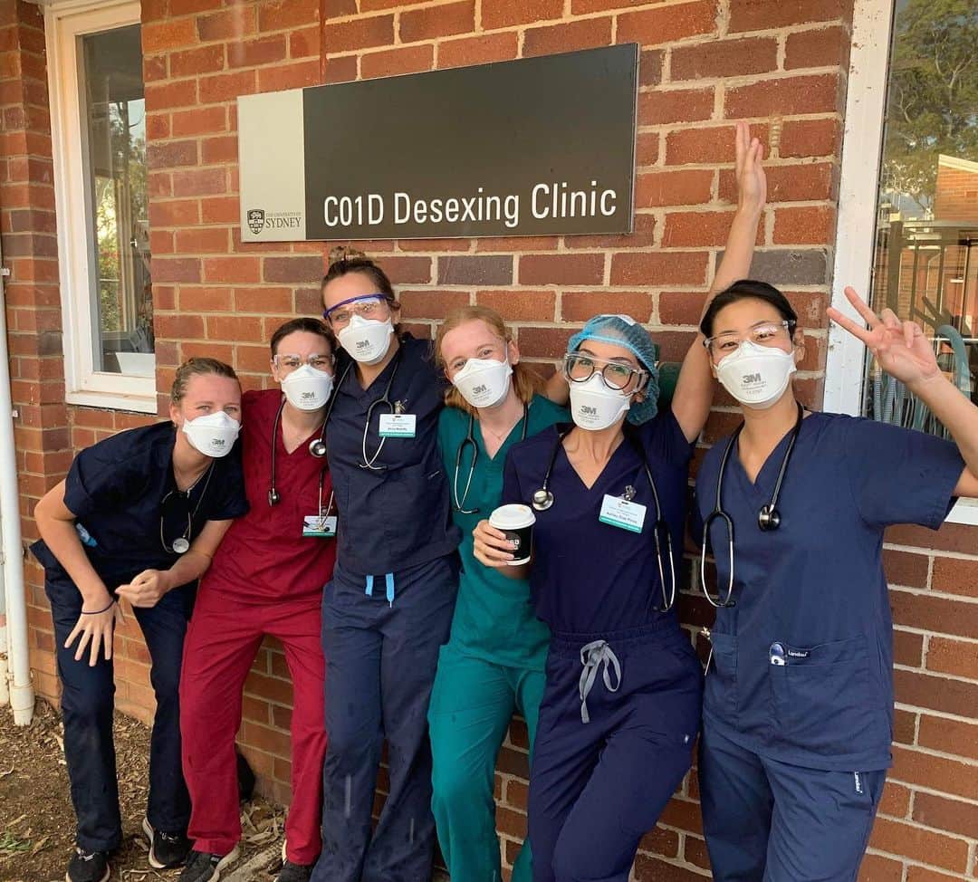 ケイティ・パスフィールドのインスタグラム：「One year and three weeks left of what has felt like a lifetime in Vet - love these gals ❤️」