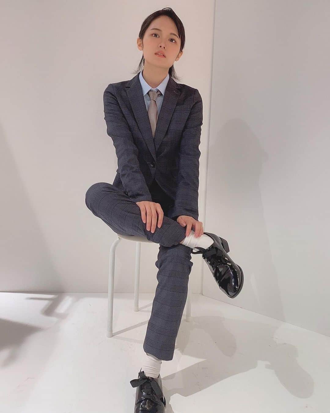 安藤千伽奈のインスタグラム：「👦🏻   #男装  #男装女子  #オフショット」